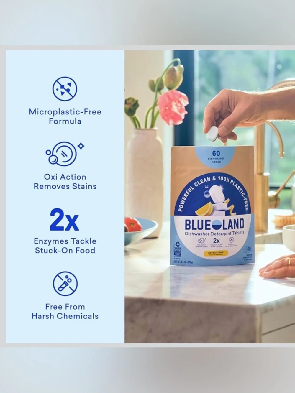NWT Blueland Dishwasher Detergent Tablets - Lemon Zest (2pk)